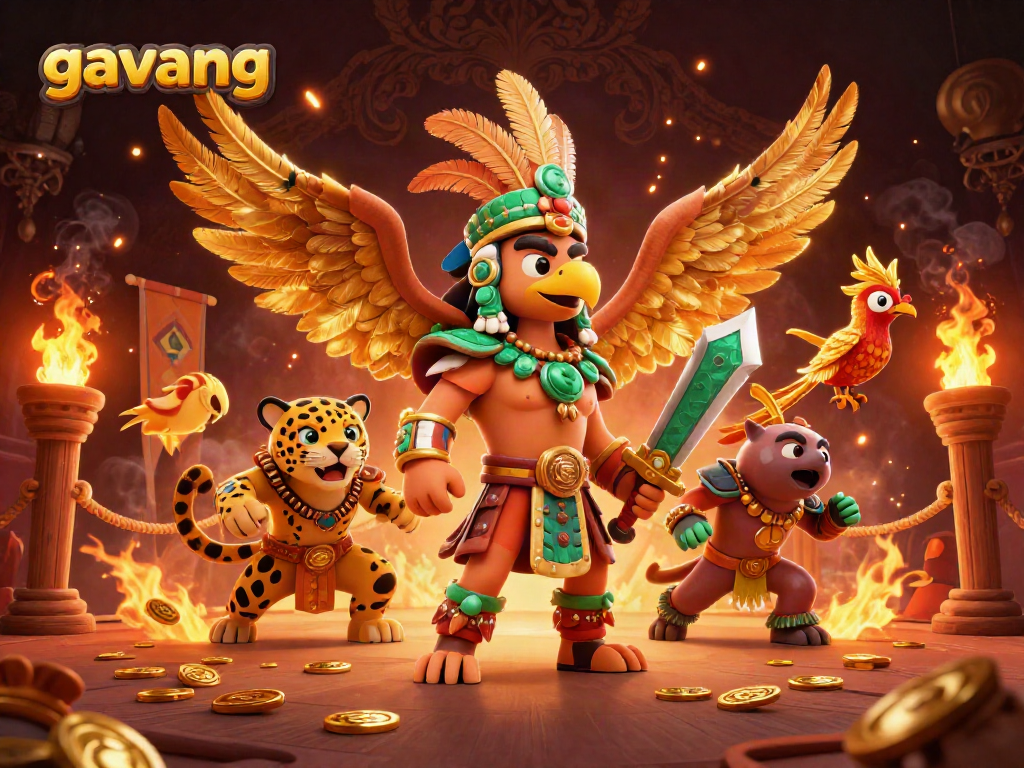 Experience the thrill of sports betting with gavang's vibrant Aztec warriors in a dynamic arena filled with action.