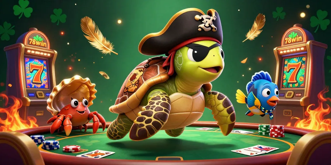 Experience thrilling action at 78win with a lively casino scene featuring vibrant characters and gaming elements.