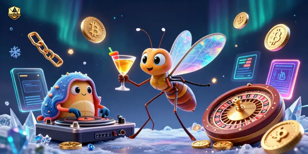 Engage in thrilling gameplay at Manclub with vibrant casino-themed characters and elements