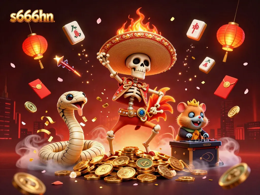 Experience thrilling wins with s666hn as a mariachi rooster dances on golden coins.
