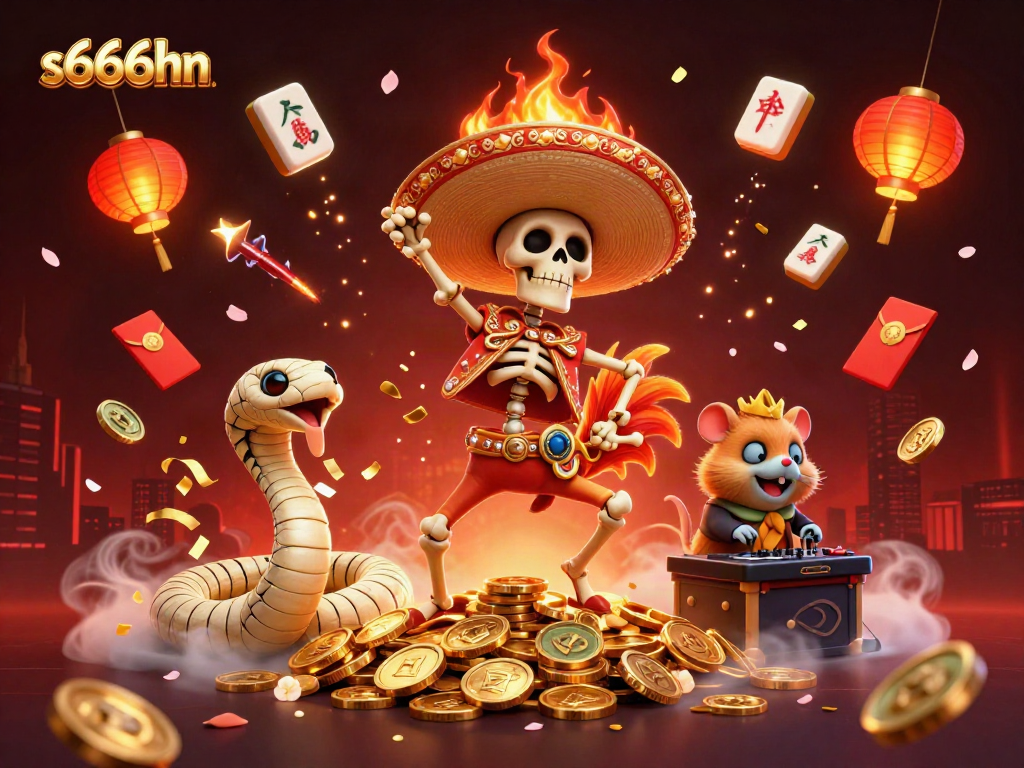 Experience thrilling wins with s666hn as a mariachi rooster dances on golden coins.