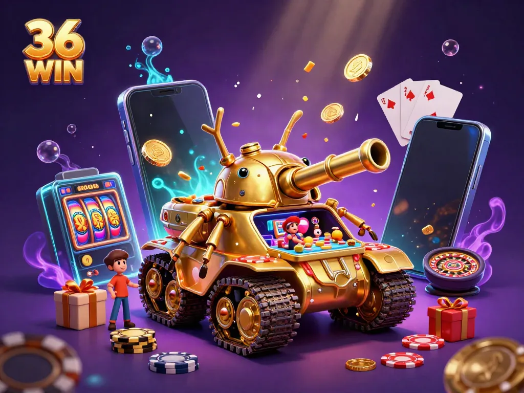 Experience the excitement of 36 WIN with dynamic casino games in an ultra-detailed 3D scene.
