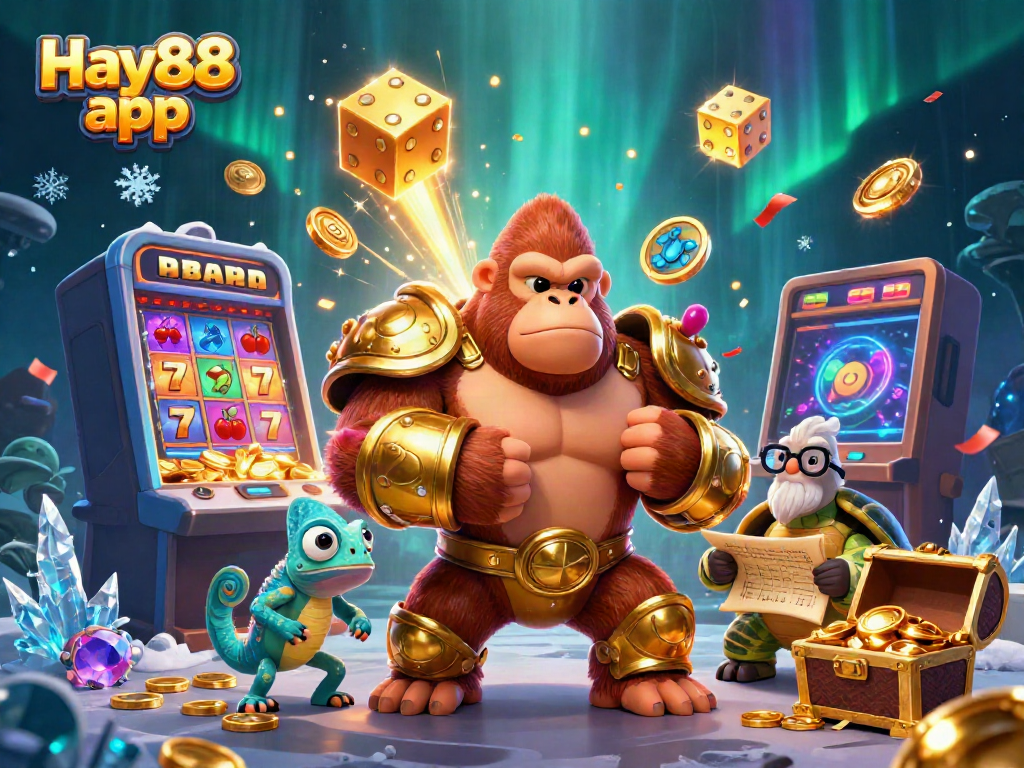 Experience the Hay88 app adventure with the powerful gorilla king and his wise companions in an exciting casino world.
