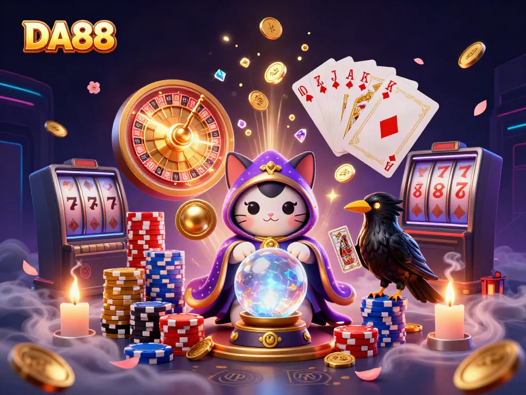 Engage in thrilling casino play at DA88 with vibrant 3D characters and dynamic game elements.