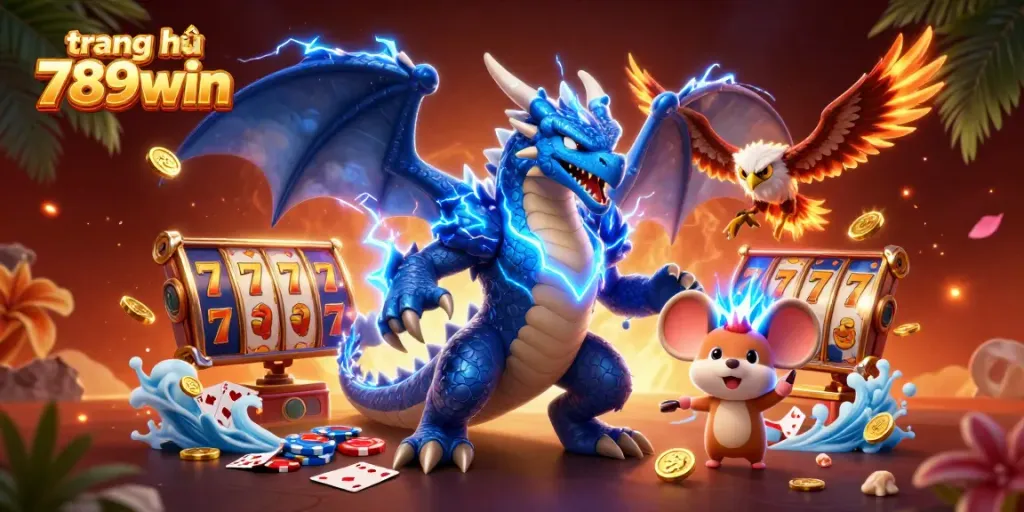 Experience thrilling action on trang chủ 789win with a powerful dragon and dynamic casino elements.