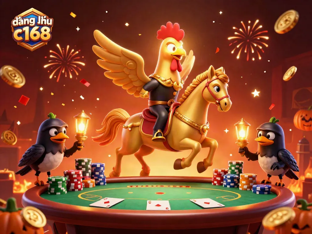 Experience the excitement of đăng nhập c168 in a bustling casino scene with vibrant characters and rich gaming elements.